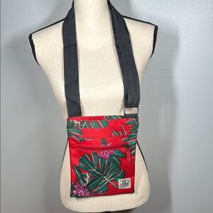 Dakine Red and Green Tropical Crossbody Bag